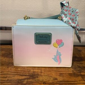 Loungefly Disney Blue and Pink Crossbody Bag